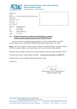 Page 1 Správa železniční dopravní cesty, státní organizace Oblastní