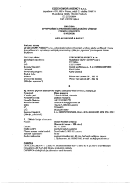 CZECHOMOR AGENCY ss.o. zaps&aacute;na v OR, MS v Praze