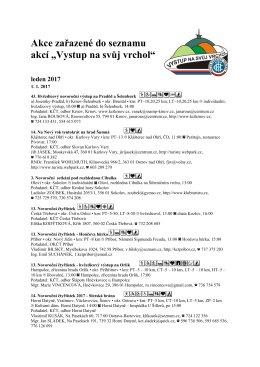 Seznam akc&iacute; pro rok 2017 ke stažen&iacute; v PDF