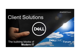 Client Solutions - EMC Czech Republic
