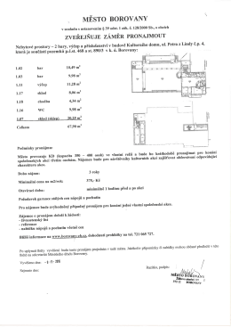 Zveřejňuje záměr pronajmout nebytové prostory-2