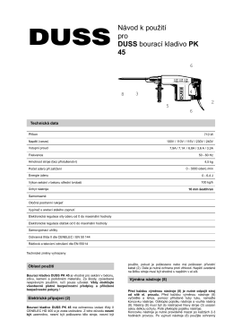 Návod k obsluze Duss PK 45 - Profi
