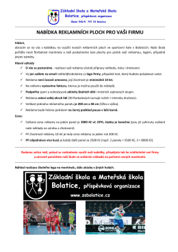 nabídka reklamních ploch pro vaši firmu