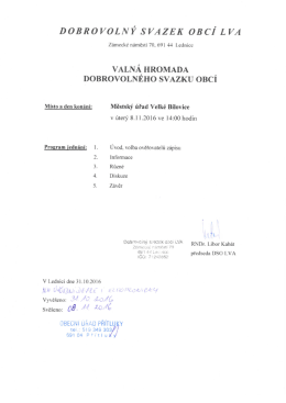 Valná hromada DSO LVA