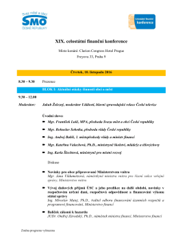 XIX. celostátní finanční konference