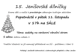 15. Jenišovské dílničky