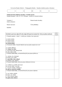 JLK-J-C - Univerzita Hradec Kr&aacute;lov&eacute;