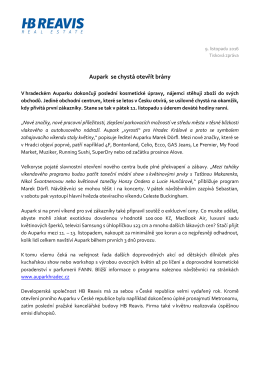 Aupark se chystá otevřít brány