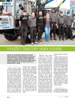 VyV&aacute;žec&iacute; traktory Vimek 610/606