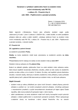 Vrchn&iacute; ministersk&yacute; rada v odboru 35 &ndash; Finančn&iacute; trhy II PDF
