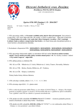 Z&aacute;pis STK č. 15