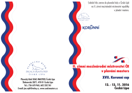 II. zimn&iacute; mezin&aacute;rodn&iacute; mistrovstv&iacute; ČR v plav&aacute;n&iacute; masters XVII