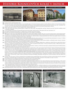 Historie Kounicových kolejí v datech