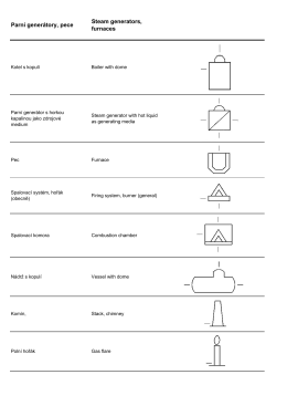 Parní generátory, pece Steam generators, furnaces