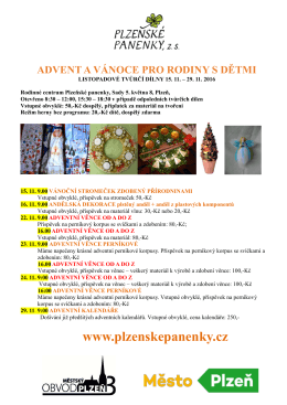 Advent a V&aacute;noce - Plzeňsk&eacute; panenky