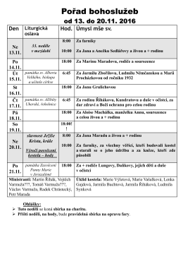 Týden od 14.11. do 21.11.2016