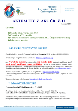 Aktuality z AKC ČR č. 11