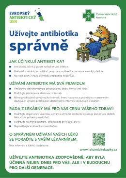 Užívejte antibiotika