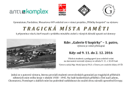 TRAGICK Á M Í STAPAM Ě TI k připomínce všech, kteří museli v
