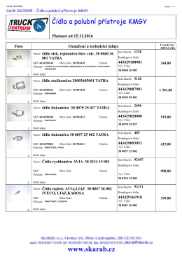 Platnost od 07.11.2016 Foto Označen&iacute; a technick&eacute; &uacute;daje