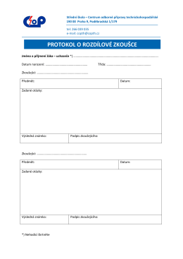 Copth - rozd&iacute;lov&aacute; zk - Centrum odborn&eacute; př&iacute;pravy