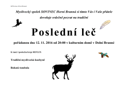 Poslední leč - Horní Branná