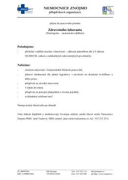 Zdravotn&iacute; laborant na patologicko