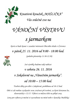 Vánoční výstava 2016