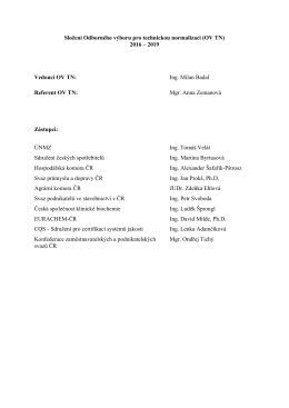 2016 – 2019 Vedoucí OV TN