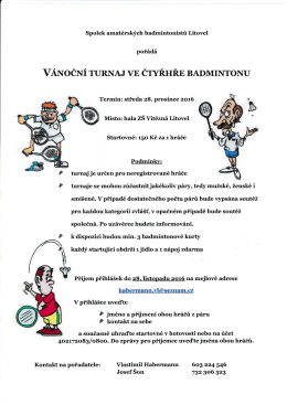 VÁNočNí TuRNAJ vE črrŘHŘn nanMINToNu