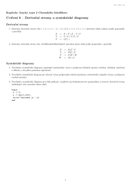 Cvičení 6 – Derivační stromy a syntaktické diagramy