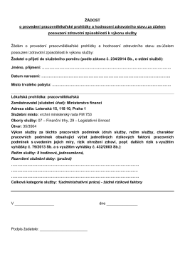 Žádost o pracovnělékařskou prohlídkuPDF