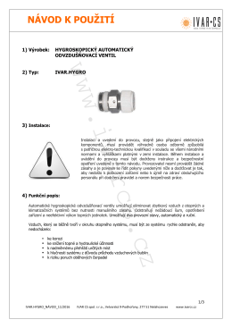 Návod - IVAR CS