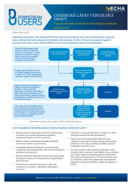 chemick&eacute; l&aacute;tky vzbuzuj&iacute;c&iacute; obavy - ECHA