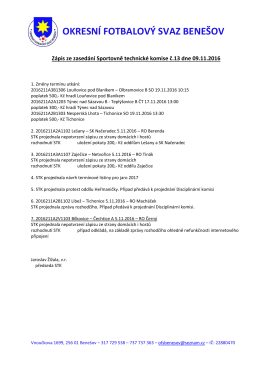 OKRESN&Iacute; FOTBALOV&Yacute; SVAZ BENE&Scaron;OV