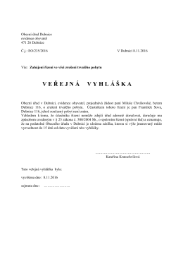 VV-F.Sova - Obec Dubnice