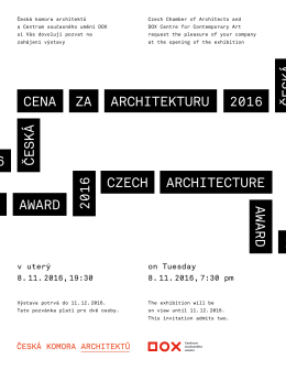 zde - Česká cena za architekturu