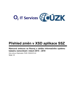 Přehled změn v XSD aplikace SSZ pro dodávku D7.5.7