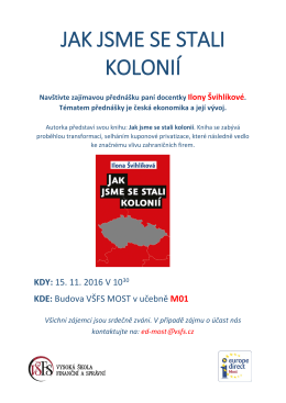 JAK JSME SE STALI KOLONI&Iacute;