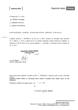 Mag&auml;str&aacute;t města O - Jihlava