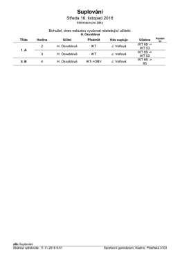 Suplov&aacute;n&iacute; - Sportovn&iacute; gymn&aacute;zium