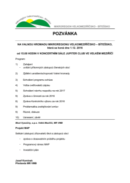 Valná hromada Mikroregionu