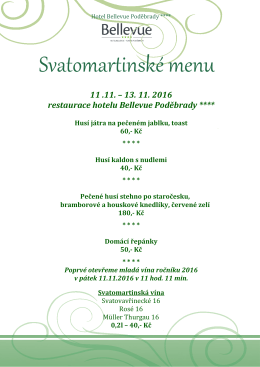 Svatomartinsk&eacute; menu