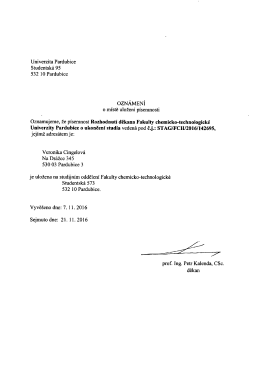 Page 1 Univerzita Pardubice Studentská 95 532 10 Pardubice
