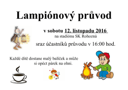 Lampiónový průvod 12. 11. 2016