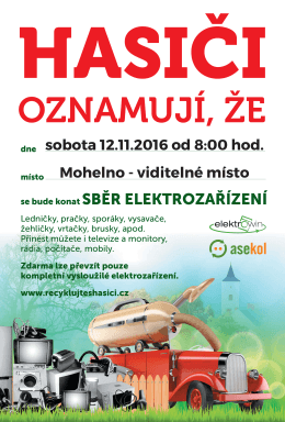 Sběr elektrospotřebičů 12.11.