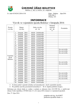 listopad 2016 - Újezdní úřad vojenského újezdu Boletice