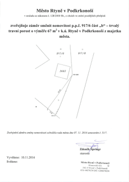 směna nemovitosti p.p.č. 917/6 část "b"