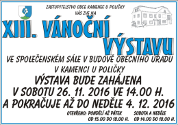 Pozv&aacute;nka na XIII. V&aacute;nočn&iacute; v&yacute;stavu ve