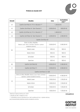 Fit in Deutsch 1** 1.200,00 Kč A1 Goethe